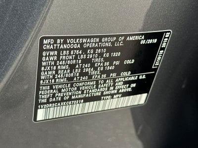 2019 Volkswagen Atlas 3.6L V6 SE