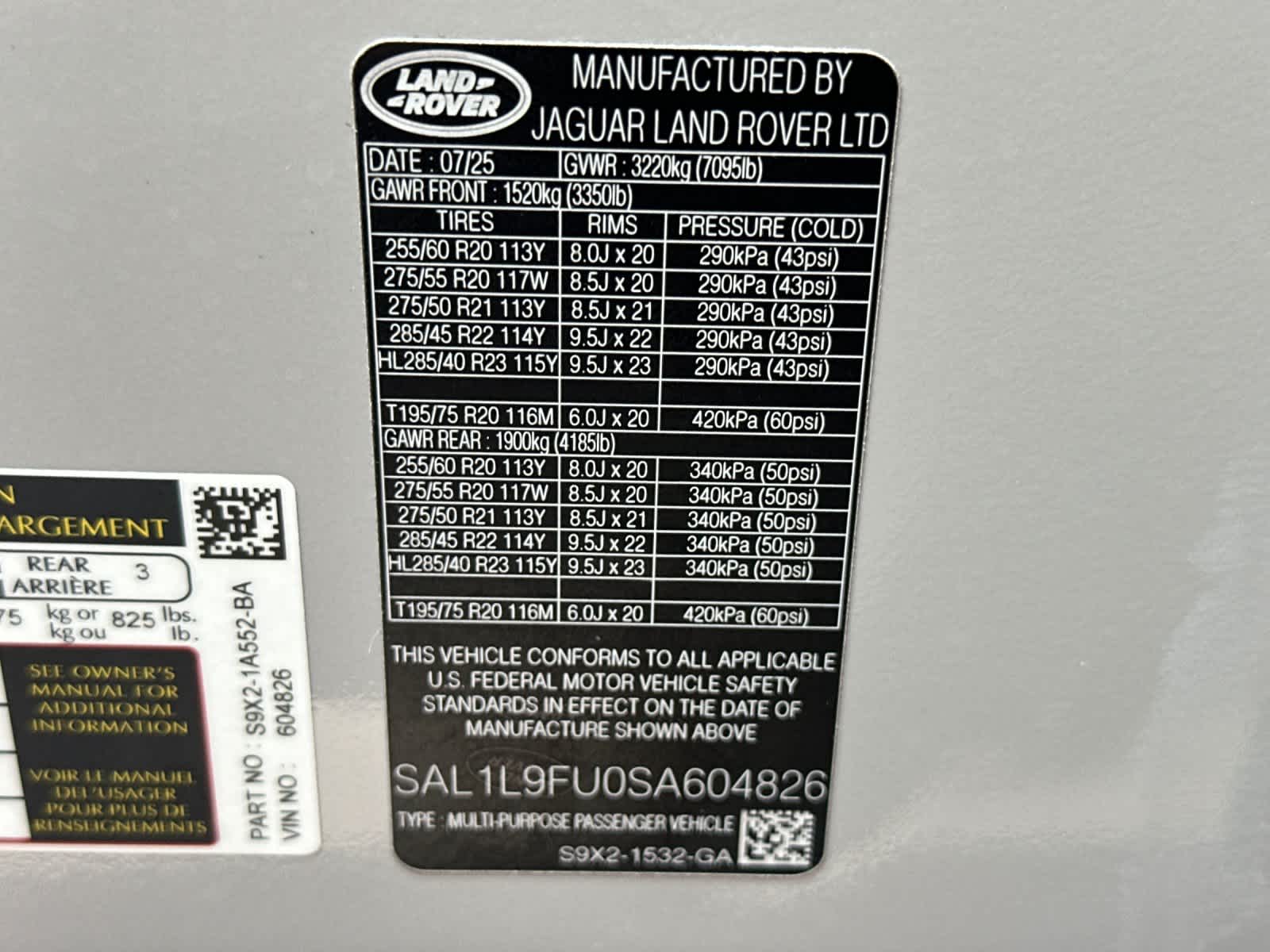 2025 Land Rover Range Rover Sport Dynamic SE