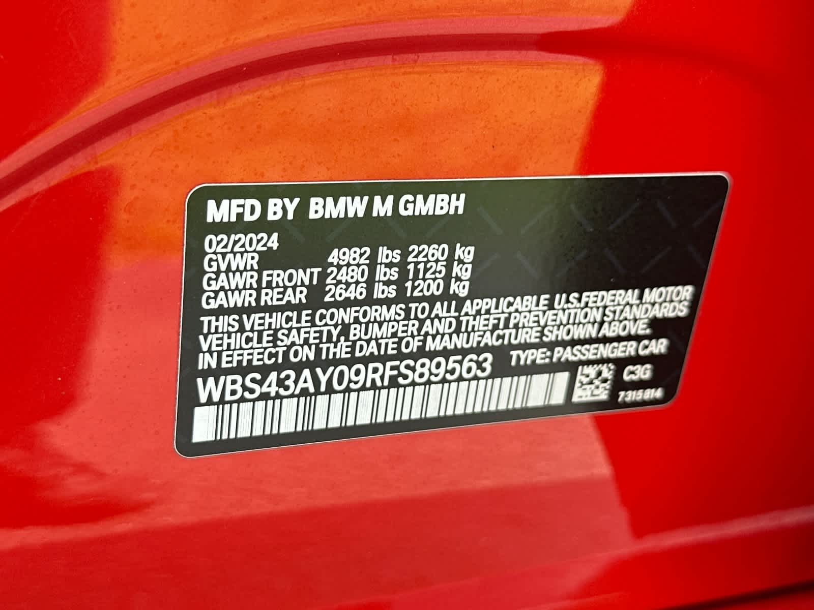 2024 BMW M3 Competition xDrive