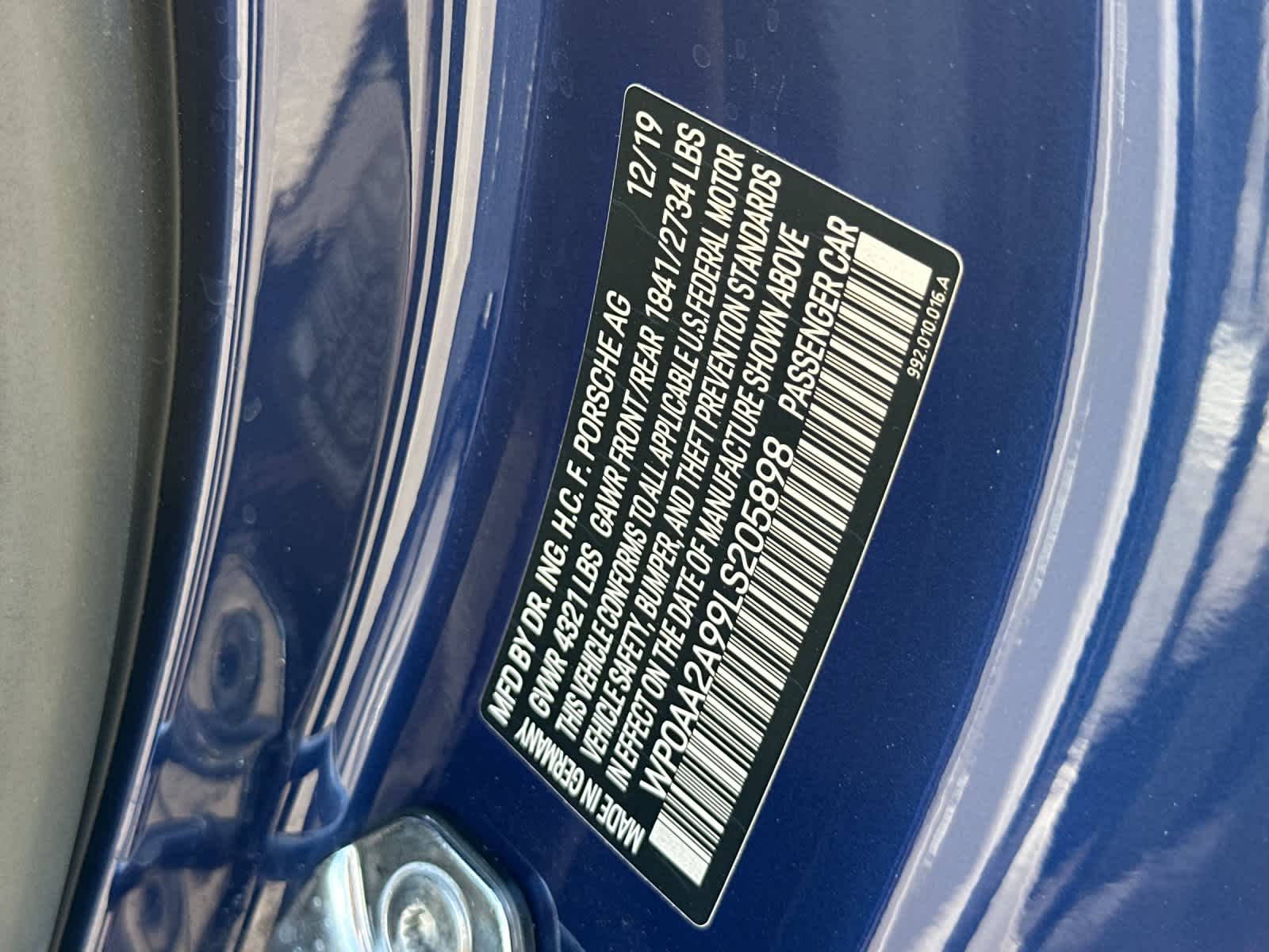 2020 Porsche 911 Carrera