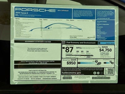 2025 Porsche Taycan Taycan 4