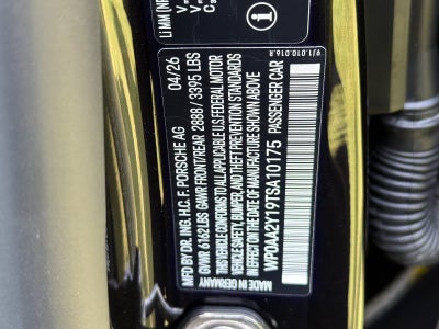 2026 Porsche Taycan Taycan Black Edition