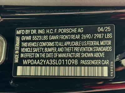 2025 Porsche Panamera RWD