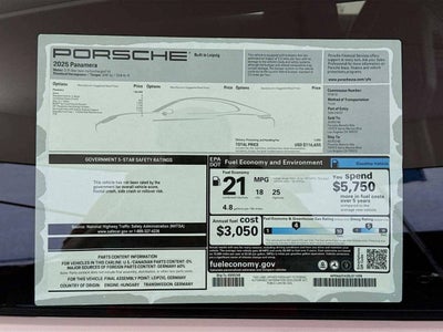 2025 Porsche Panamera RWD