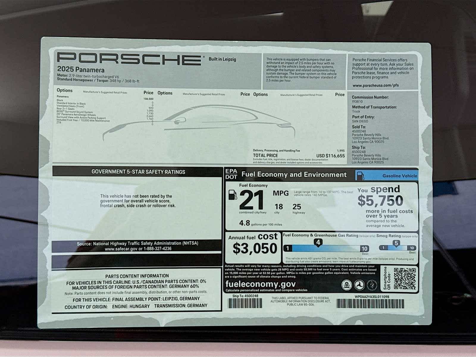 2025 Porsche Panamera Panamera