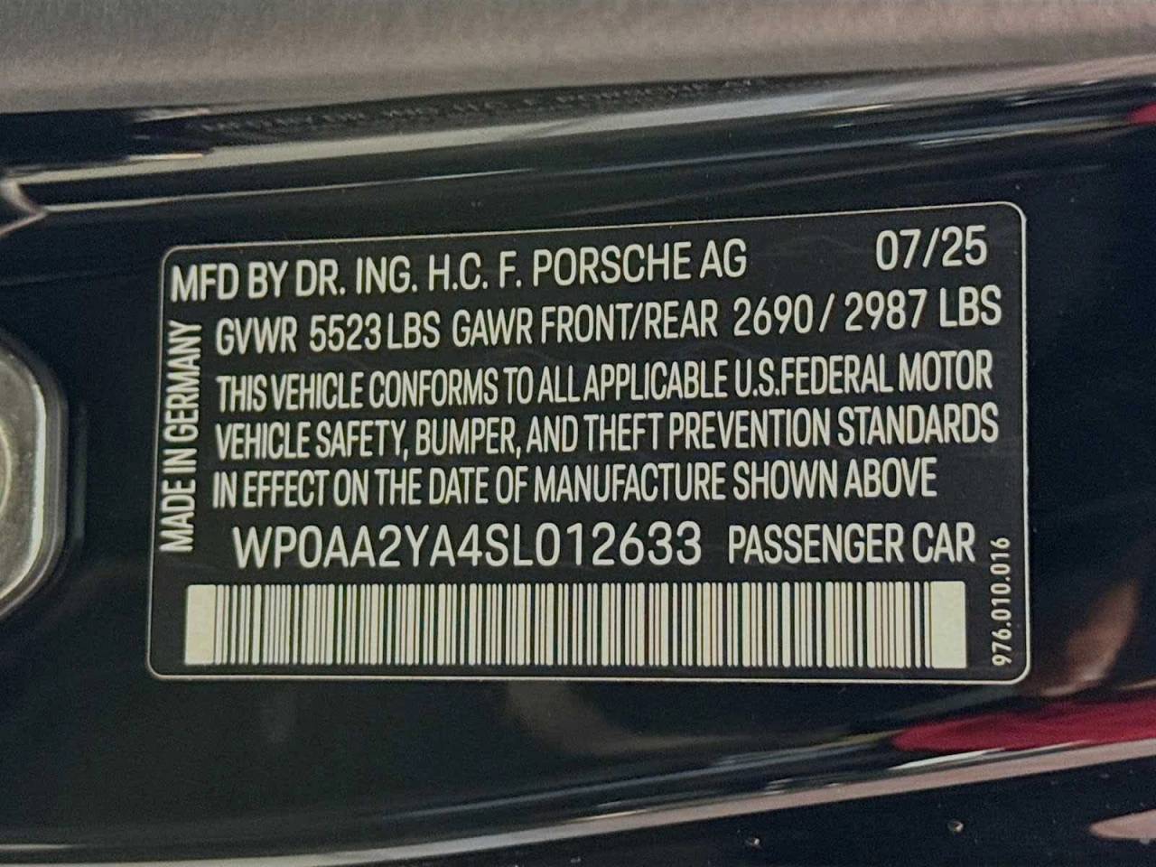 2025 Porsche Panamera RWD