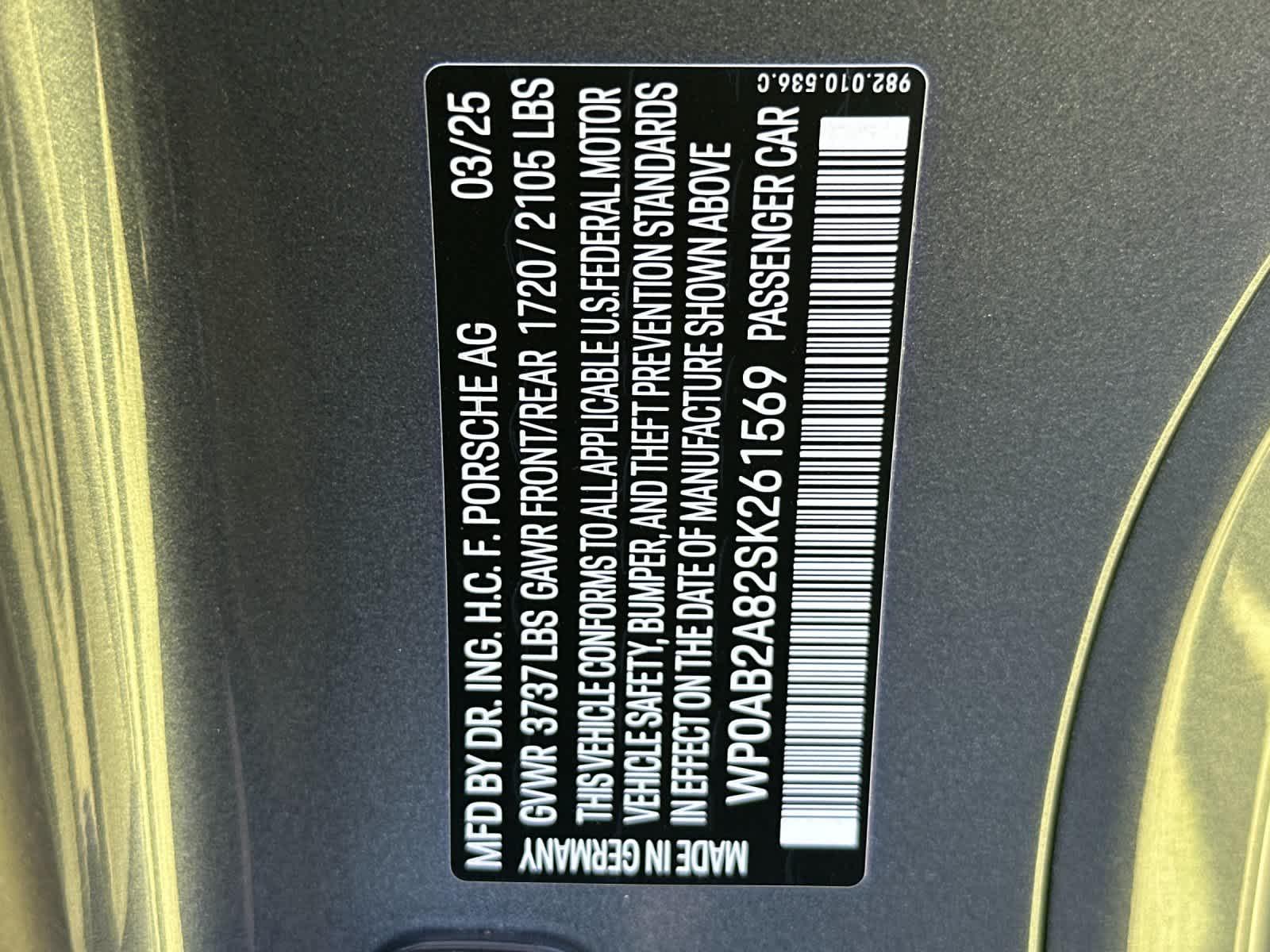 2025 Porsche 718 Cayman 718 Cayman S