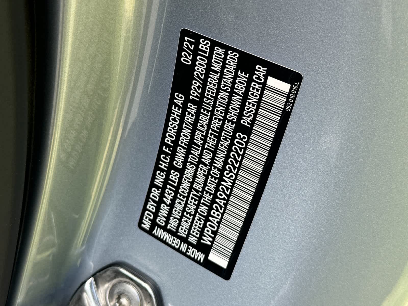 2021 Porsche 911 Carrera 4S