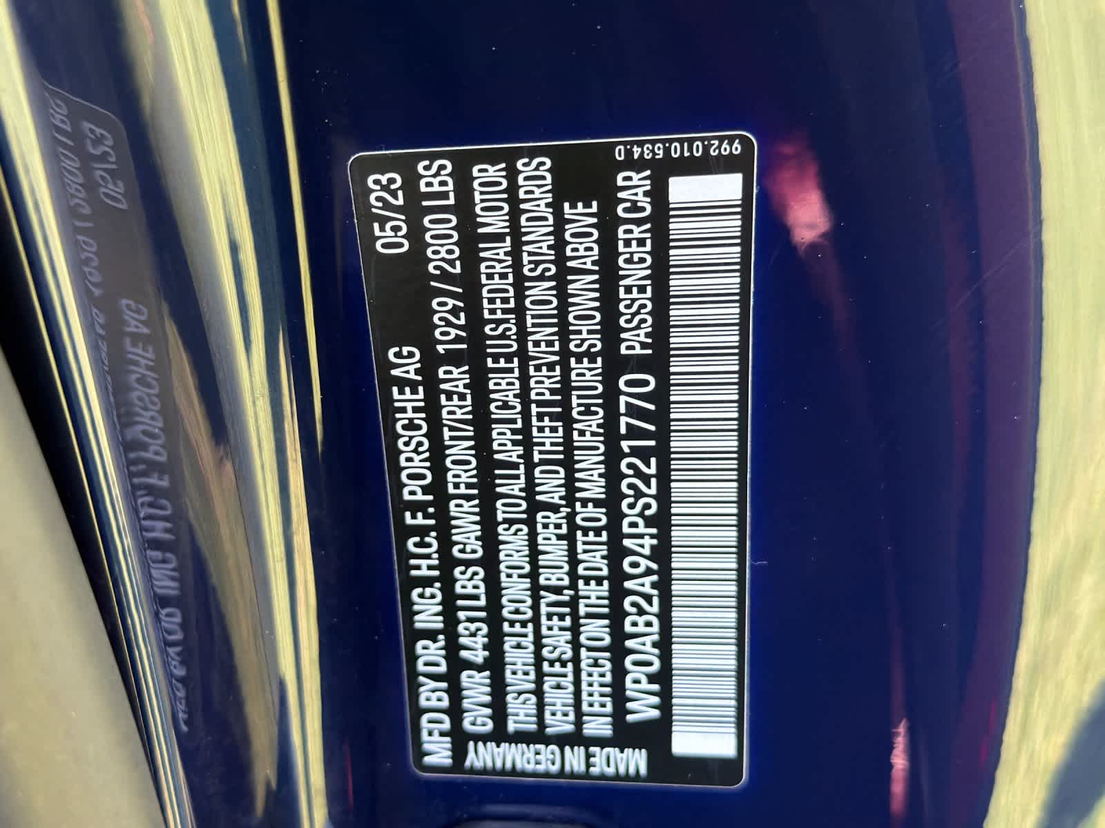 2023 Porsche 911 911 Carrera 4S (MY23)