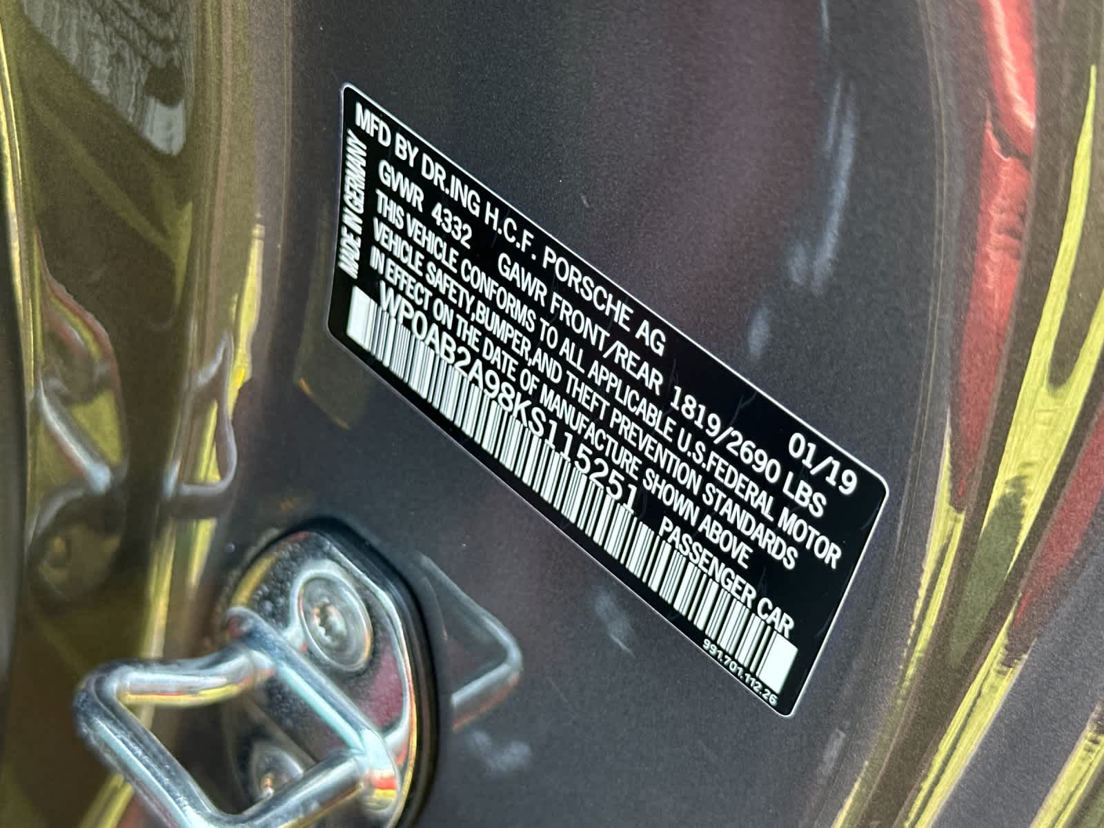 2019 Porsche 911 911 Carrera 4S