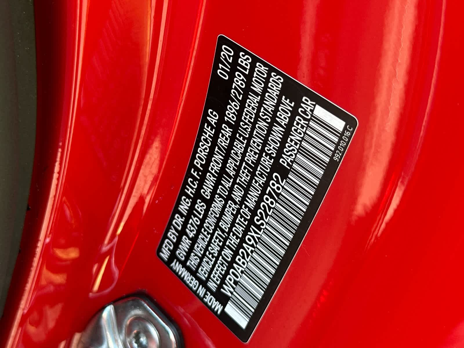 2020 Porsche 911 Carrera S
