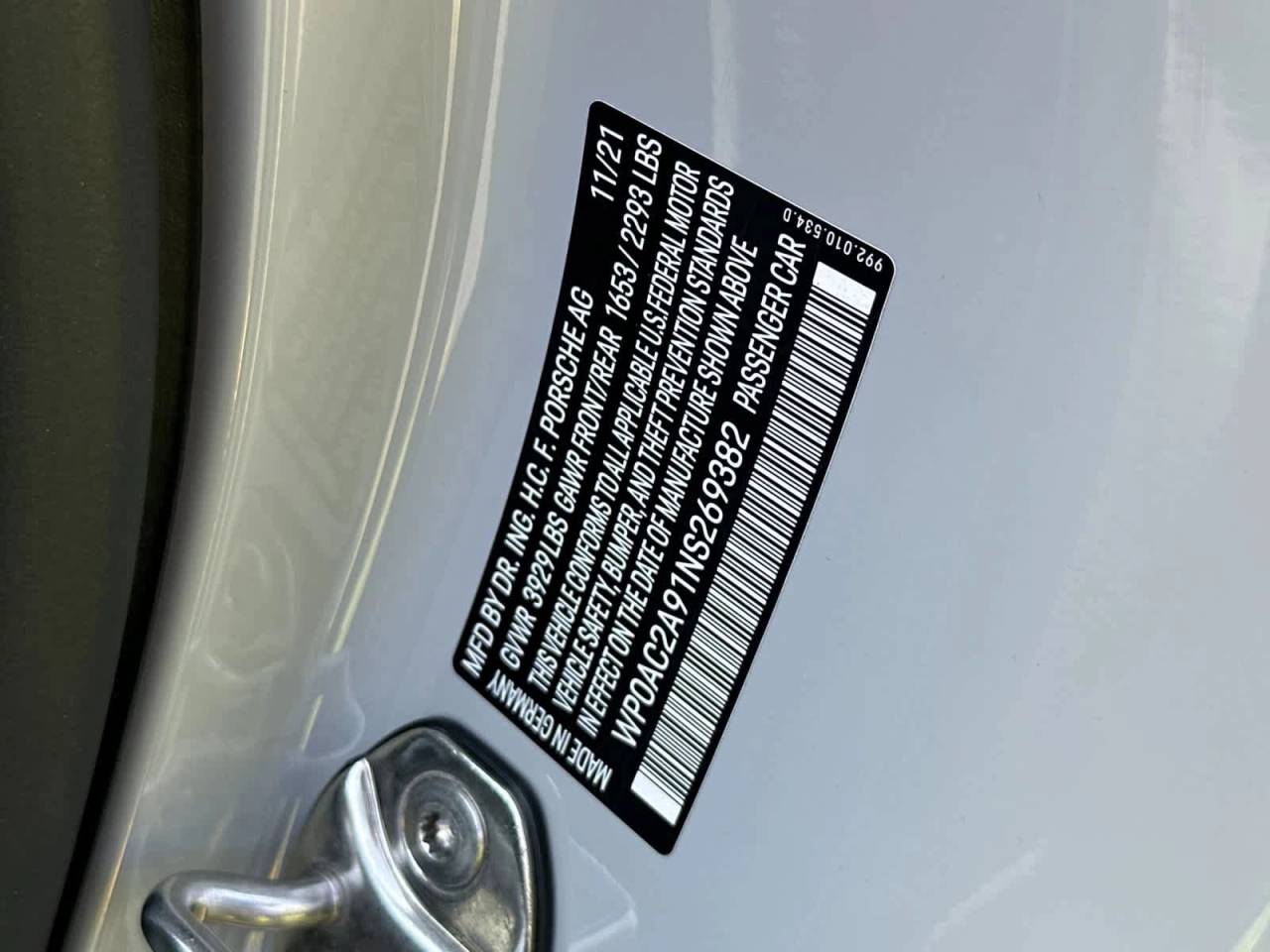 2022 Porsche 911 GT3