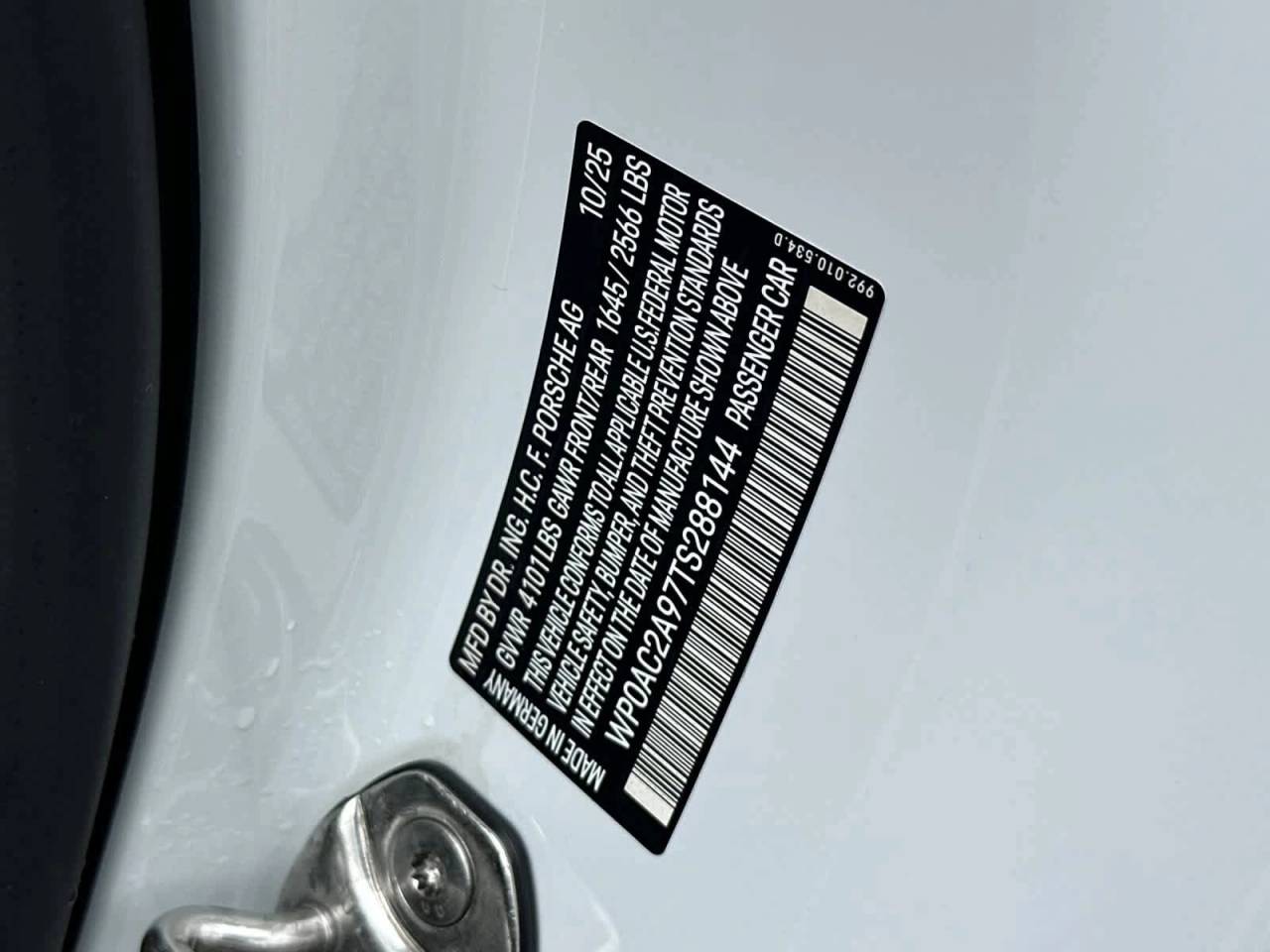 2026 Porsche 911 GT3 w/Touring Package