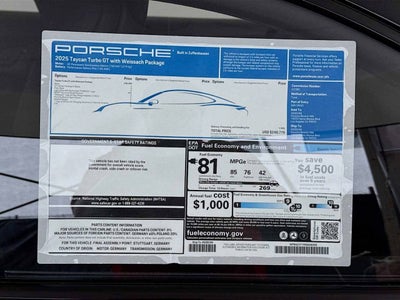 2025 Porsche Taycan Turbo GT