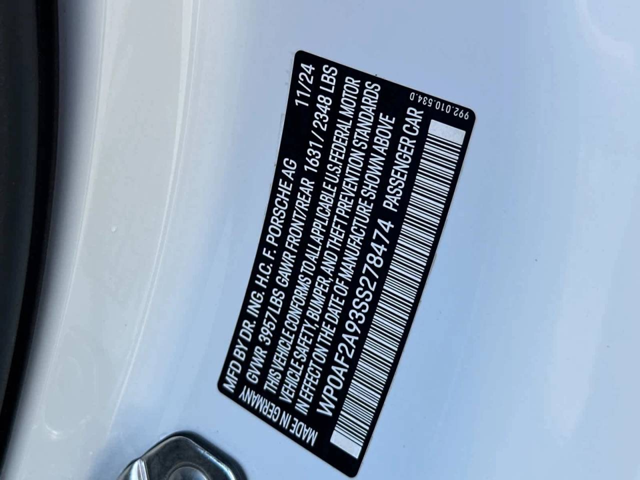 2025 Porsche 911 GT3 RS