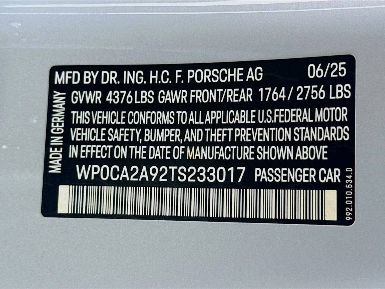 2026 Porsche 911 Carrera T