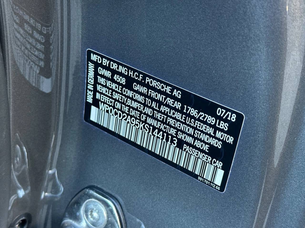 2019 Porsche 911 Turbo S