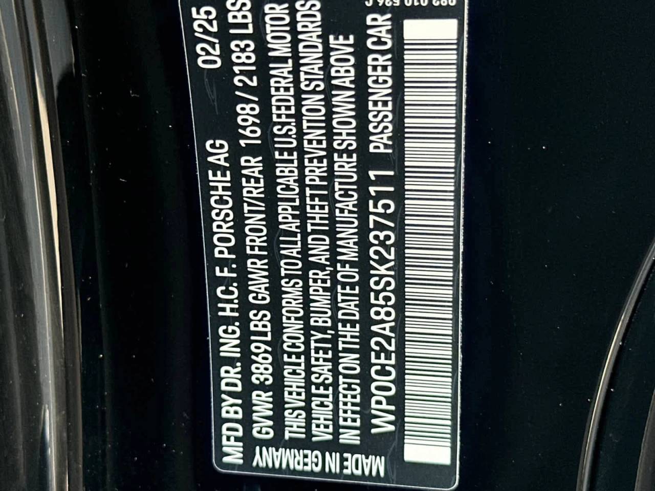 2025 Porsche 718 Spyder RS