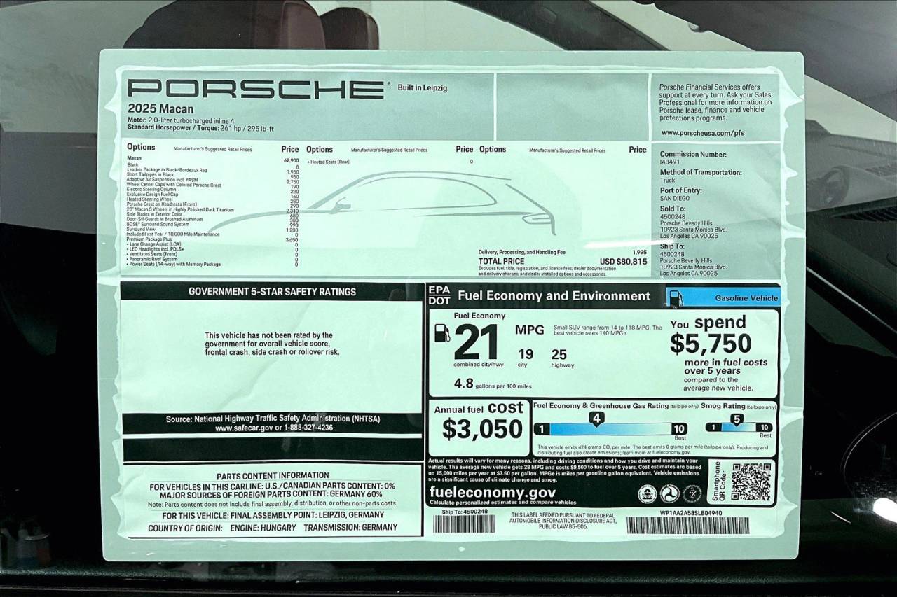 2025 Porsche Macan AWD