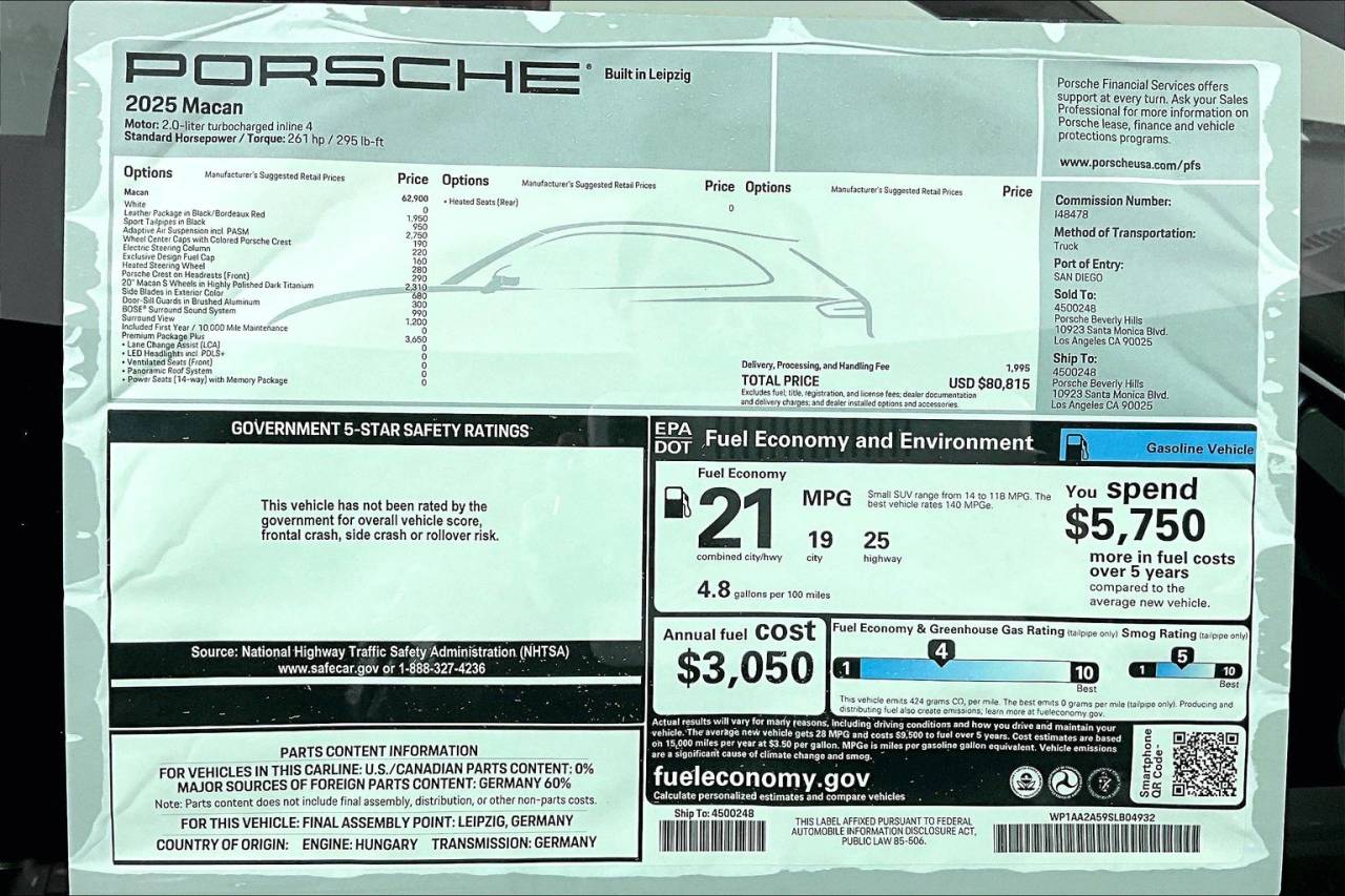 2025 Porsche Macan AWD