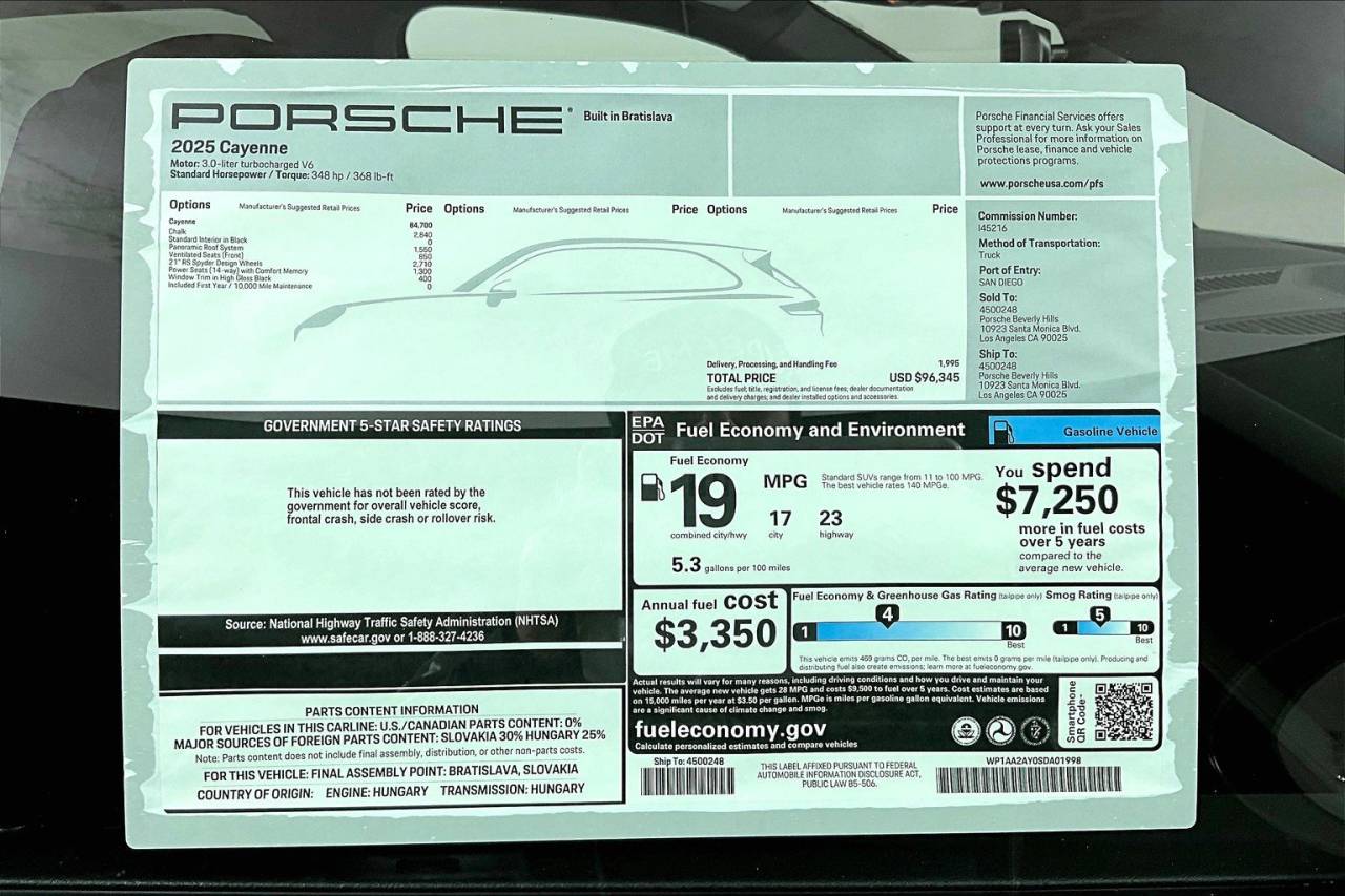 2025 Porsche Cayenne Base