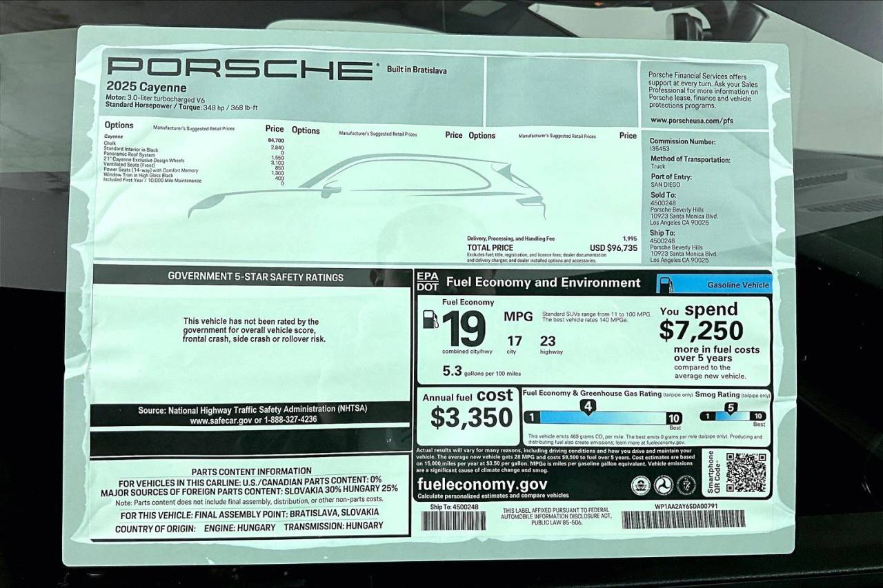 2025 Porsche Cayenne Base