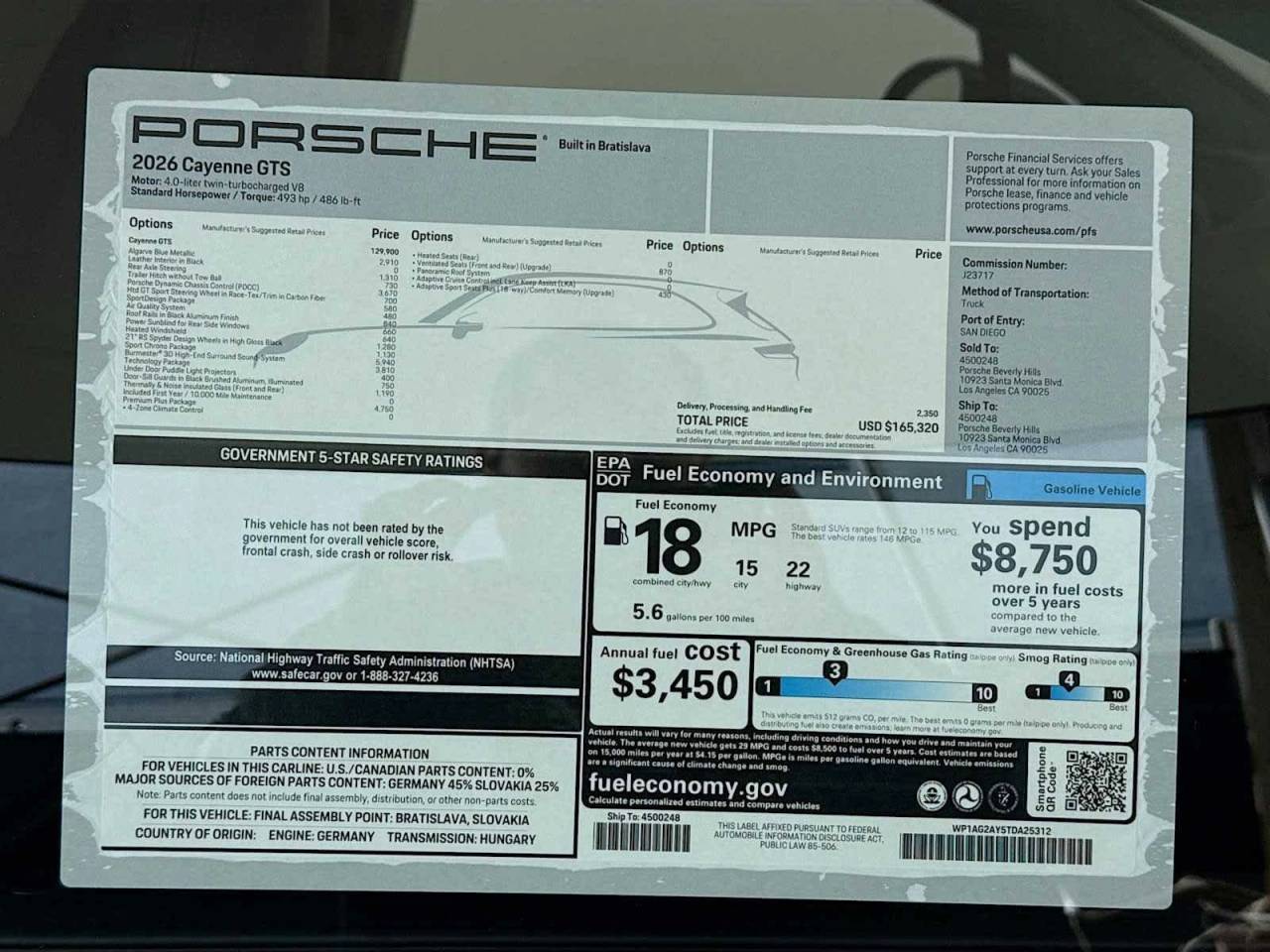 2026 Porsche Cayenne GTS