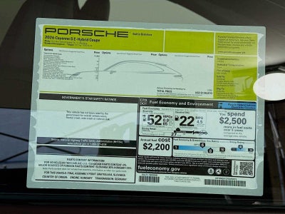 2026 Porsche Cayenne Cayenne S E-Hybrid Coupe